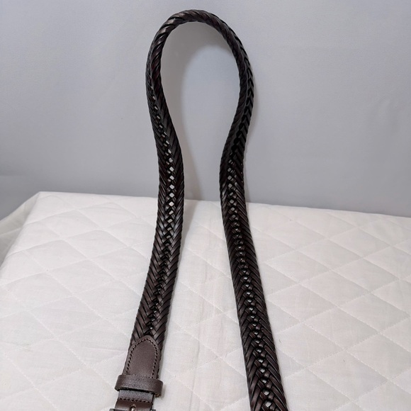 Womens Leather Belt Braided Brown 1.25”x 41” Womens Leather Belt Braided Brown 1.25”x 41” main image 3